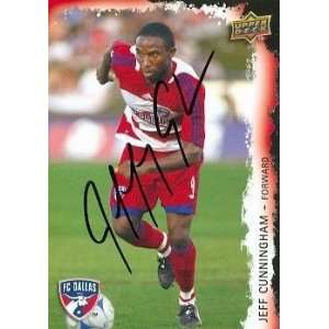  Jeff Cunningham Autographed/Hand Signed Soccer trading 