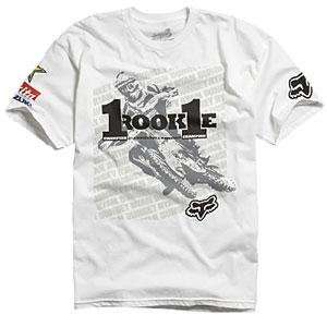  Fox Racing Championship Rookie MX T Shirt   Medium/White 