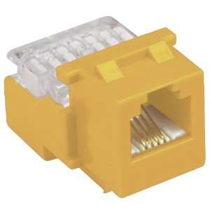 Allen Tel AT26 04 Category 3 Compact Jack Module, Yellow, 1 Port, EIA 