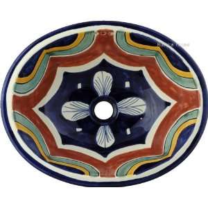    Mexican Hand painted Ceramic Bathroom Sink 