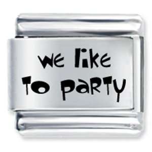  We Like To Party Italian Charms Bracelet Link Pugster 