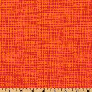  43 Wide Mumbo Jungle Flannel Cross Hatch Orange Fabric 