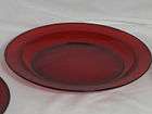 red glass plates  