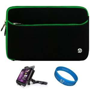  with Green Trim Neoprene Sleeve Carrying Case Cover for Asus EEE Pad 