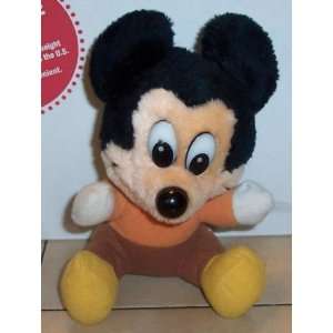  Walt Disney MICKEY MOUSE 6 plush stuffed toy Rare Vintage 