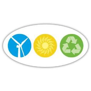  Wind Solar Recycle Energy Environmental Car Bumper Sticker 