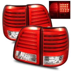    98 05 Toyota Land Cruiser Red/Clear LED Tail Lights Automotive