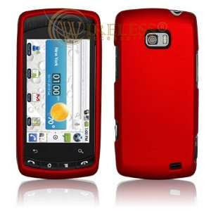  LG Ally VS740 Cell Phone Rubber Feel Red Protective Case 
