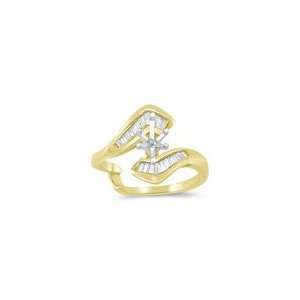  0.36 Cts Diamond Ring Setting in 14K Yellow Gold 7.5 