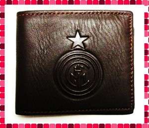 Italy fc INTER MILAN fans Mens real genuine Leather Wallet Pockets 