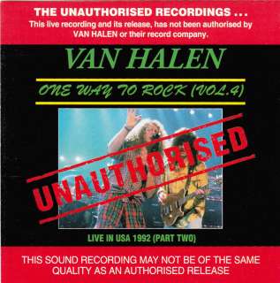 VAN HALEN One Way to Rock   USA 1992   rare CD  