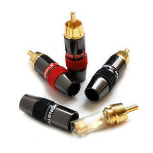 pair,Monster Gold Plated RCA 8mm HI FI Cable Plug/Connector,2414 