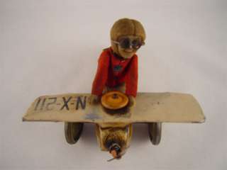 Rare Tin Schuco Toys Charles Lindbergh Friction Plane  