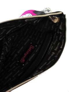 NWT Betsey Johnson Raining Betsey Top Zip Clutch Bag With Chain Large 