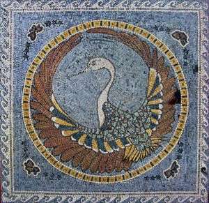 Swan Marble Mosaic Tile Stone Art Wall Mural  