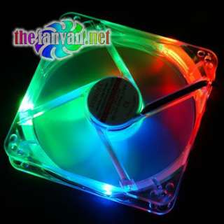 EVERCOOL 120x120x25mm 4 Color LED Crystal Fan BLUE, RED, ORANGE, GREEN 
