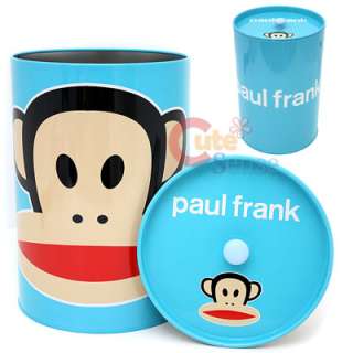 Paul Frank Julius Tin Trash Can Set w/Top  4pc Blue Set  