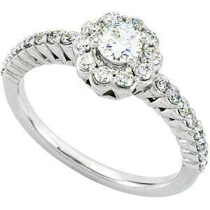  Elegant and Stylish 3/4 ct. tw. Engagement Ring in 14K 