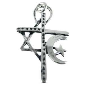  Sterling Silver Peace And Unity Cross Pendant Jewelry