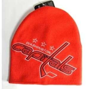  Washington Capitals Large Logo Knit Beanie Hat Sports 