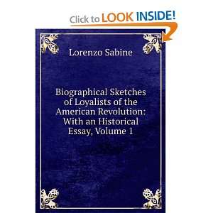   Revolution With an Historical Essay, Volume I Sabine Lorenzo Books