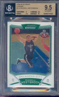 2008 09 bowman chrome RUSSELL WESTBROOK rookie BGS 9.5 10  