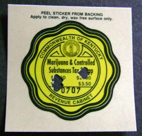 Kentucky Marijuana Drug Tax Stamp Marihuana Stamps  