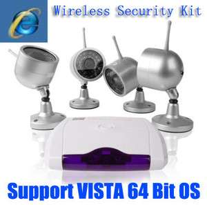 Wireless 4 Video Camera CCTV Home Security DVR System w/RC  