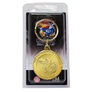  Kansas Jayhawks Bronze Coin Keychain