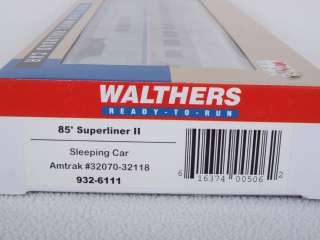 Walthers 6111 HO 85 Amtrak Superliner II Sleeper Passenger Car  