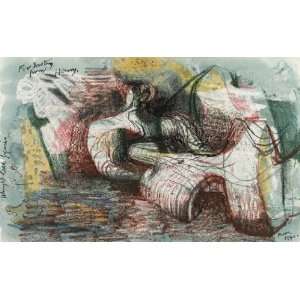     Henry Moore   24 x 14 inches   Reclining Figure 8