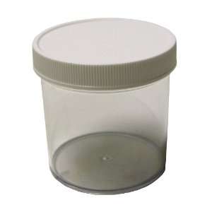 Vestil JAR 6 Wide Mouth Jar with Natural Cap, Clear, Polystyrene, 6oz 