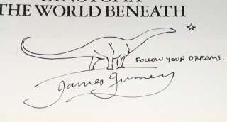 James Gurney DINOTOPIA WORLD BENEATH Signed w SKETCH 9780060280062 