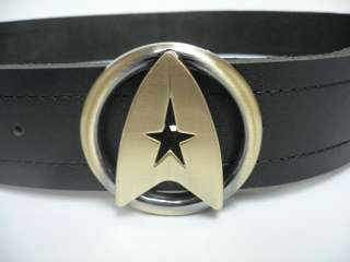 TWOK LEATHER BELT Star Trek Silver Gold Costume Uniform  