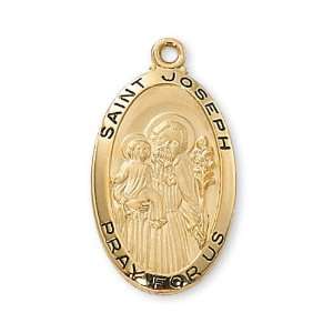  St. Joseph 18K Gold Plate Medal Jewelry