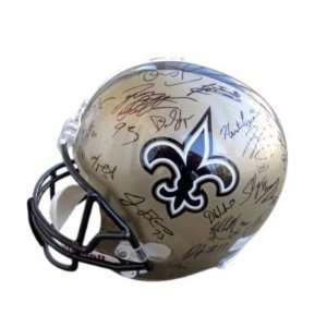  2010 2011 New Orleans Saints Team Signed F/S Helmet GAI 
