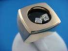 AMAZING MENS ONYX AND MOVING DIAMOND DICE RING HEAVY 21 GRAMS SIZE 8 
