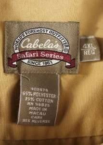  CABELAS military hunting safari button up sport casual shirt sz 4XL