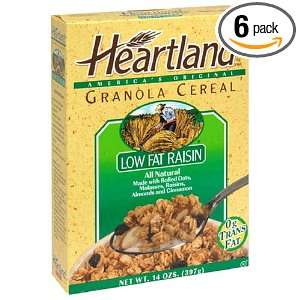 Heartland Granola Cereal, Low Fat Raisin, 14 Ounce Box (Pack of 6)