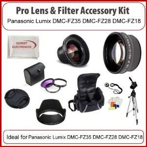  Pro Lens & Filter Kit for Panasonic Lumix DMC FZ35 DMC 