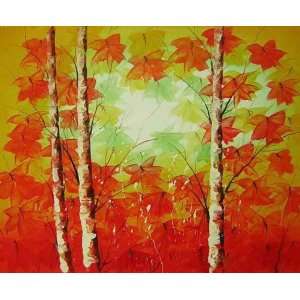  Maple Fall Oil Painting on Canvas Hand Made Replica Finest 