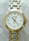 FOSSIL F2 ES8812 LADIES 2 COLOR STAINLESS FOSSIL QUARTZ WATCH # 51490