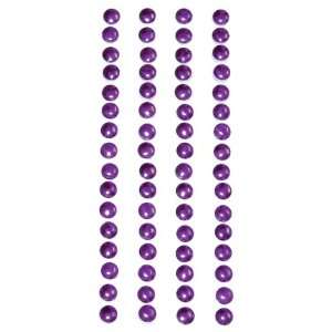  Metal Stickers Nailheads 5mm Round 64/Pkg Purple   657439 