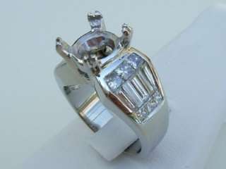 Stunning Invisible Semi Set Ladies Platinum Diamond Ring  