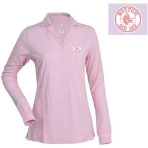  Boston Red Sox Womens Fortune Polo by Antigua   Pink 