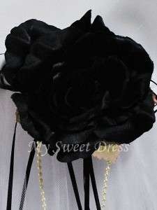   Black Petal Dress Size 2~12 Flower Girl, First Communion, Easter Party