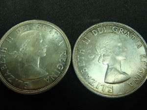 1864  1964 CANADA SILVER DOLLARS GREAT CONDITION  