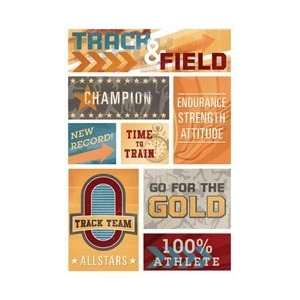  Karen Foster Track/Field Cardstock Stickers 5.5X9 