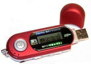 Red 4GB 4 GB LCD USB WMA  Music Player FM Radio Voice Recorder 