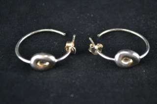 LUNA Sterling Silver Small Signature Hoop Earrings B6  